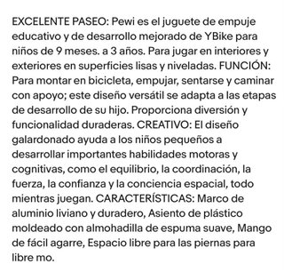 Andador correpasillos YBIKE