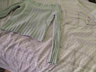 Jersey crochet verde menta