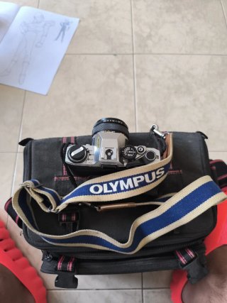 Cámara Analógica Olympus OM-10 Plata/Negra