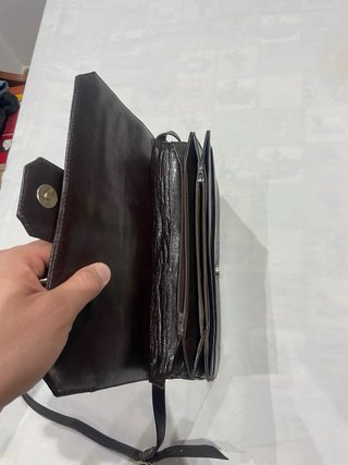 Bolso de piel marrón vintage