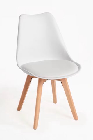 Sillas de comedor blancas y madera