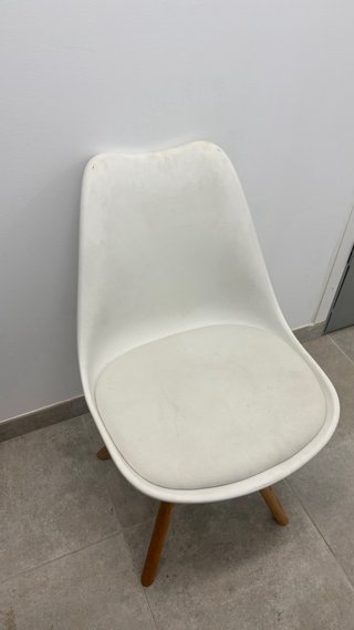 Silla de comedor blancas y madera