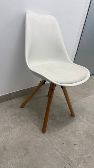 Silla de comedor blancas y madera
