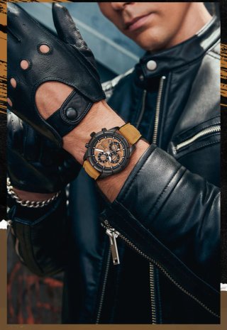 Reloj Mark Fairwhale Hombre Negro/Marrón