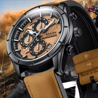 Reloj Mark Fairwhale Hombre Negro/Marrón