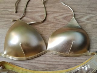 Bikini dorado mujer talla M