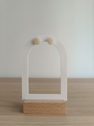 Pendientes Arcilla Polimérica Beige