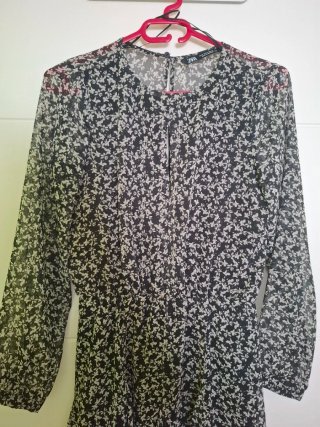 Vestido corto estampado Zara T.S