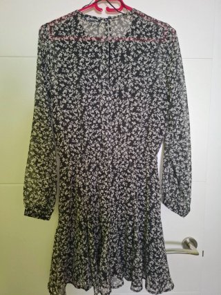 Vestido corto estampado Zara T.S
