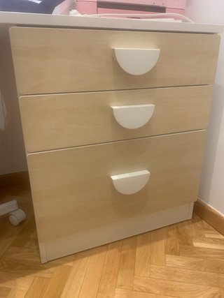 Cama Alta IKEA SMÅSTAD con Escritorio Infantil
