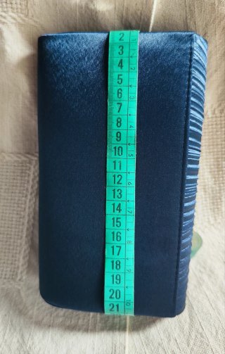 Bolso de fiesta azul con pedrería