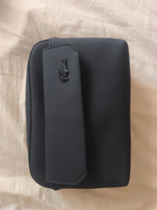 Bandolera Lacoste Negra Hombre