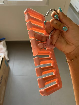 Percha para cinturones/corbatas rosa