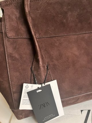 Bolso Piel Zara Marrón Nuevo