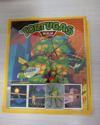 Álbum precintado Tortugas Ninja 1990 + cromos