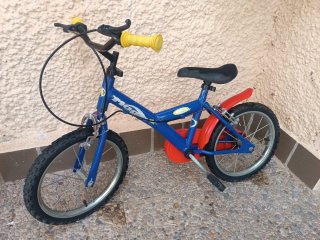 Bicicleta infantil 14 azul y roja