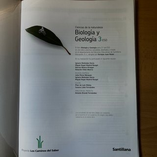 Libro Biologia y Geologia 3 ESO - Comunidad Madrid