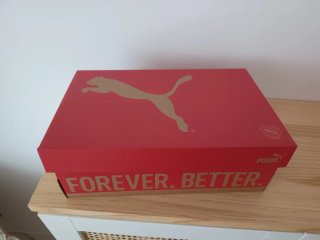Zapatillas Puma Blancas y Plateadas