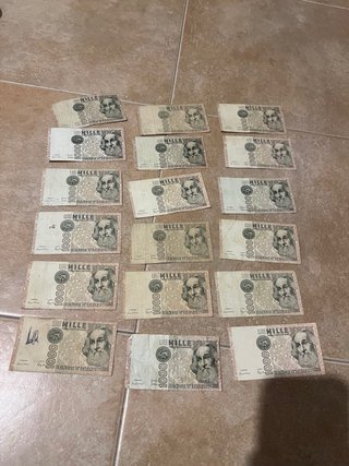 18 Banconote Lire Italiane 1000