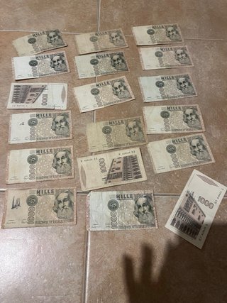 18 Banconote Lire Italiane 1000