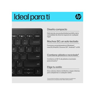 HP 350 teclado inalámbrico compacto negro