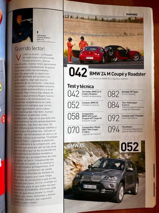 Revista Automóvil. Número 348. Enero 2007.