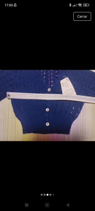 Chaqueta de punto azul para niña