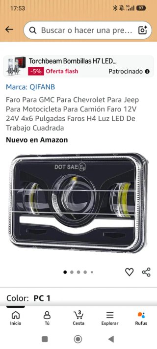 Faro LED Jeep Cherokee 2015 4 unidades