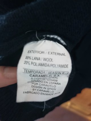 Jersey Caramelo Lana Azul Talla L