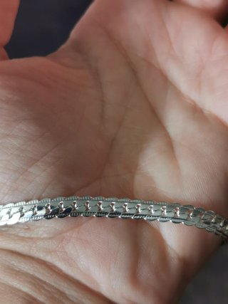 Pulsera Plata Laminada Escamas