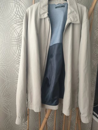 Abrigo Dunnes Hombre Talla M Beige/Azul