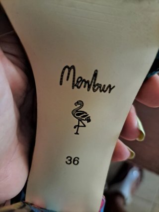 Sandalias Menbur Talla 36 Flores Tacón Ancho
