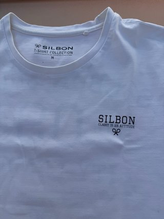 Lote 2 Camisetas Silbon Blancas Talla M