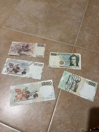 Lotto Banconote Italiane Lire 50.000, 100.000, 5.0