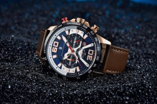 Reloj Sapphero Hombre Marrón/Dorado