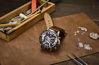 Reloj Sapphero Hombre Marrón/Dorado