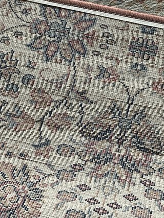 Tappeto lana beige e rosso da lavare 350x68