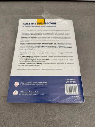 Alpha Test PLUS Bocconi - 3 Libri Kit completo