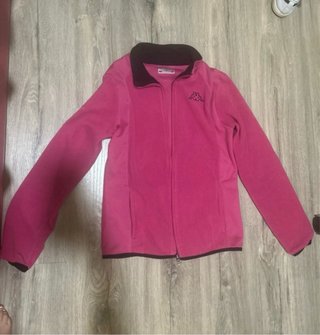 Sudadera Kappa rosa cremallera