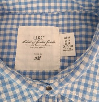 Camisa cuadros vichy azul y blanco
