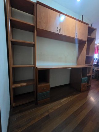 Escritorio Grande Modular + Puente + Estantería