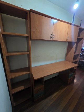 Escritorio Grande Modular + Puente + Estantería