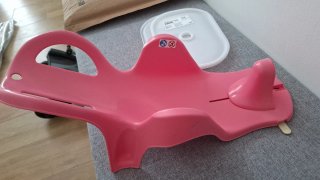 Asiento para bañera bebé rosa