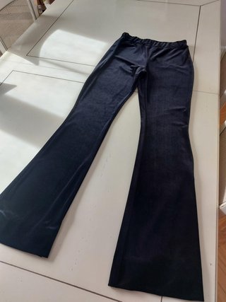Pantalón campana terciopelo negro