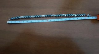 Bracciale Unisex Ematite e Acciaio