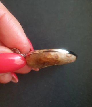 Colgante elaborado con una auténtica amonita
