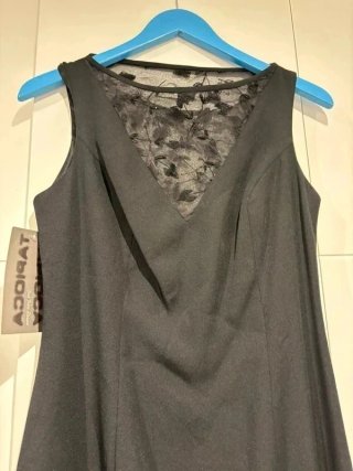 Vestido Negro Largo Mujer Tapioca