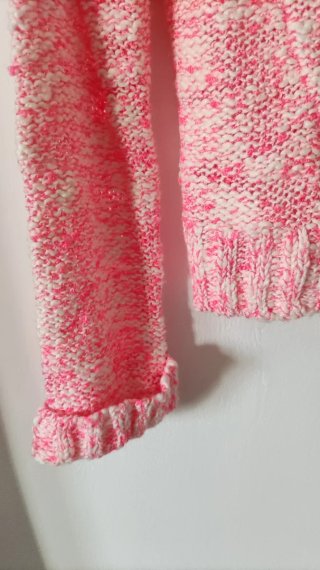 Jersey Bershka rosa y blanco talla S