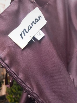 Vestido de ceremonia marrón