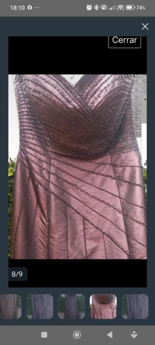 Vestido de ceremonia marrón